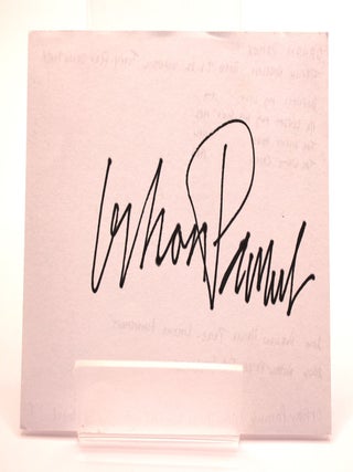 Item #113 Signed autograph card. Orhan Pamuk