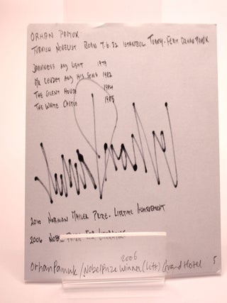 Signed autograph card