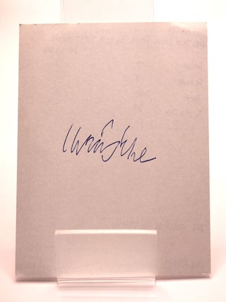 Item #114 Signed autograph card. Imre Kertesz