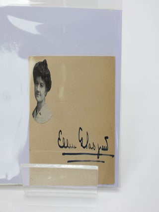Item #119 Signed autograph card. Ellen Glasgow