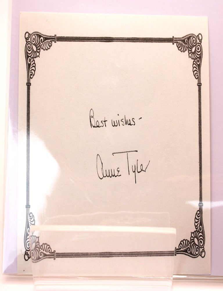 Item #121 Signed autograph bookplate. Anne Tyler.