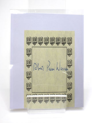 Signed autograph bookplate