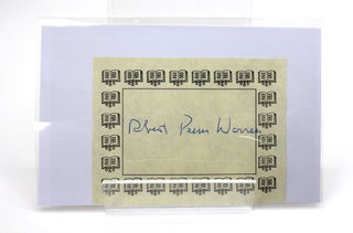 Signed autograph bookplate