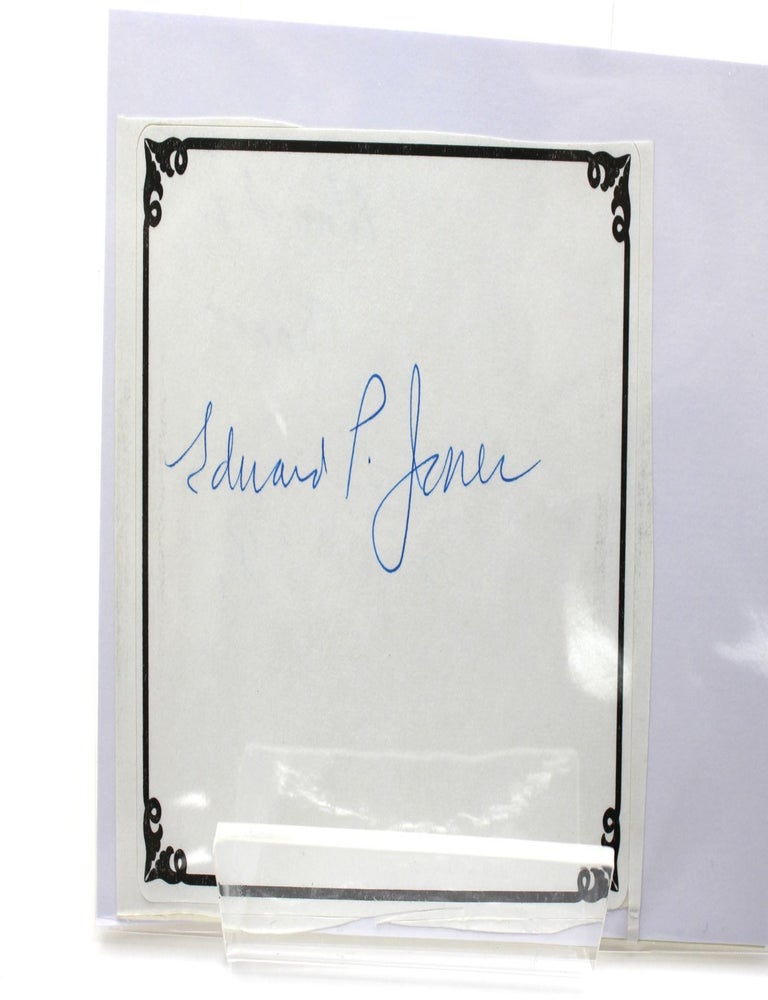 Item #126 Signed autograph bookplate. Edward P. Jones.