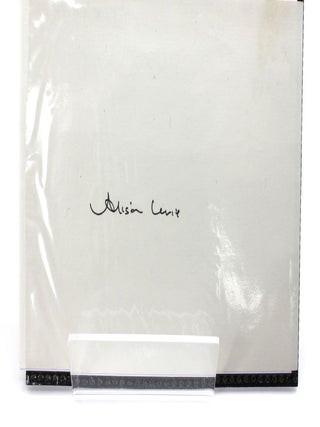 Item #127 Signed autograph card. Alison Lurie