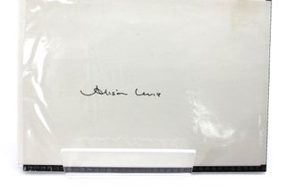 Item #127 Signed autograph card. Alison Lurie