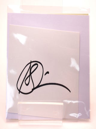 Item #128 Signed autograph card. Alice Walker