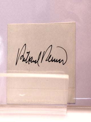 Item #131 Signed autograph slip. Richard Russo