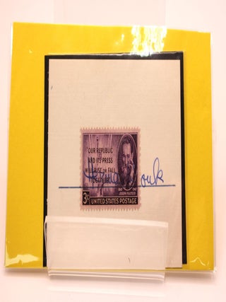 Item #135 Signed autograph on stamp card. Herman Wouk