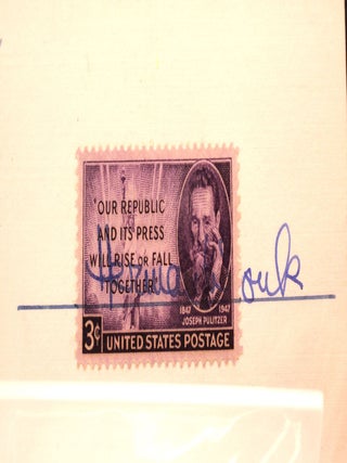 Signed autograph on stamp card