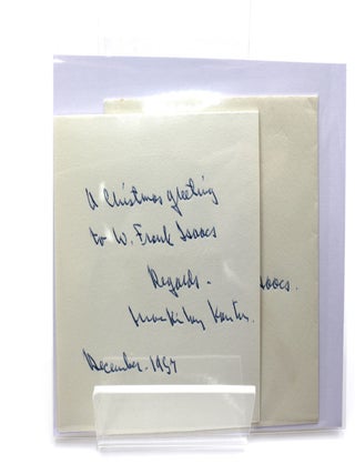 Item #137 Signed autograph Christmas card. MacKinlay Kantor