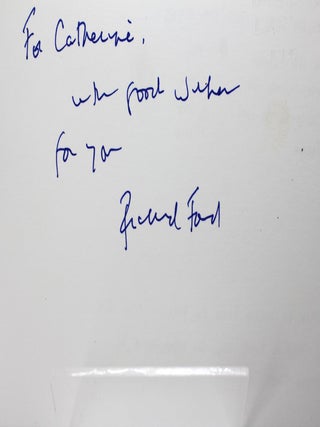 Item #138 Signed autograph card. Richard Ford
